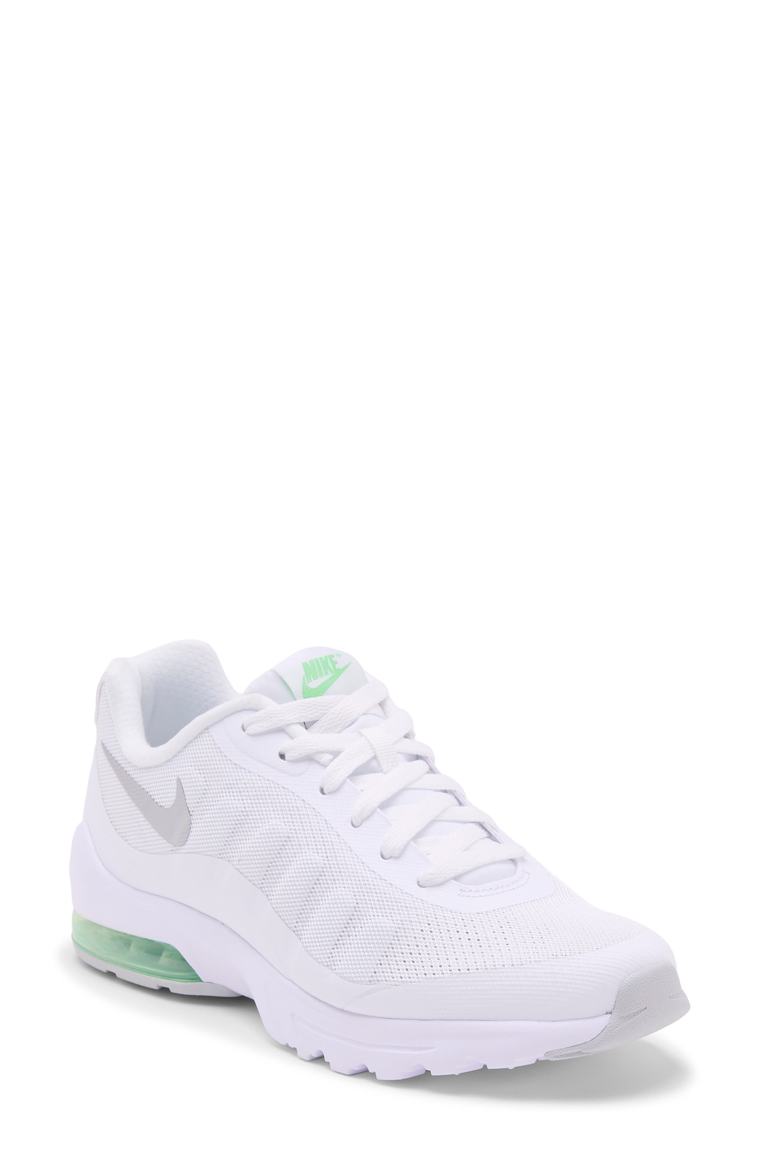 Air Max Invigor Sneaker, Main, color, WHITE/ SILVER/ ILLUSION GREEN