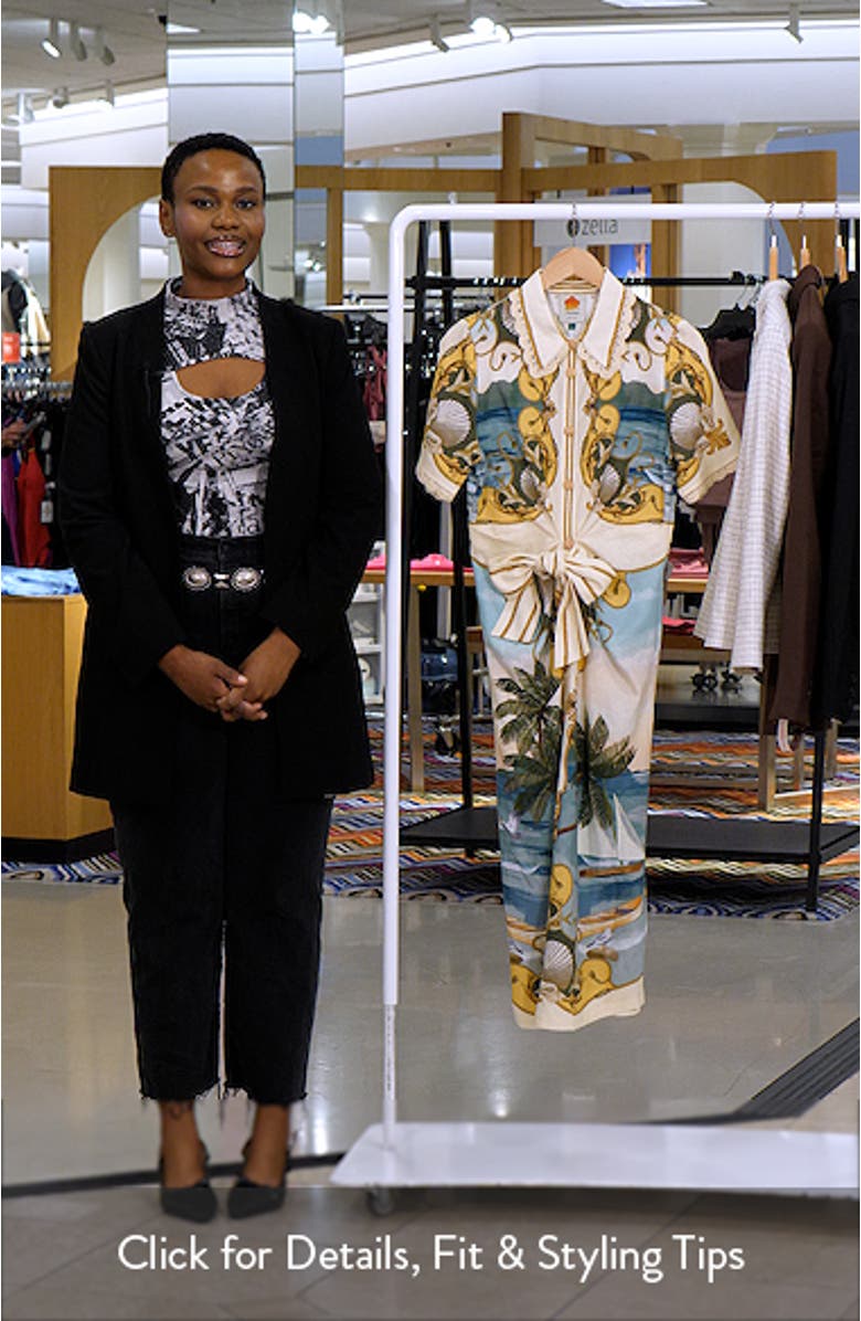 Royal Sea Tie Waist Midi Dress, sales video thumbnail