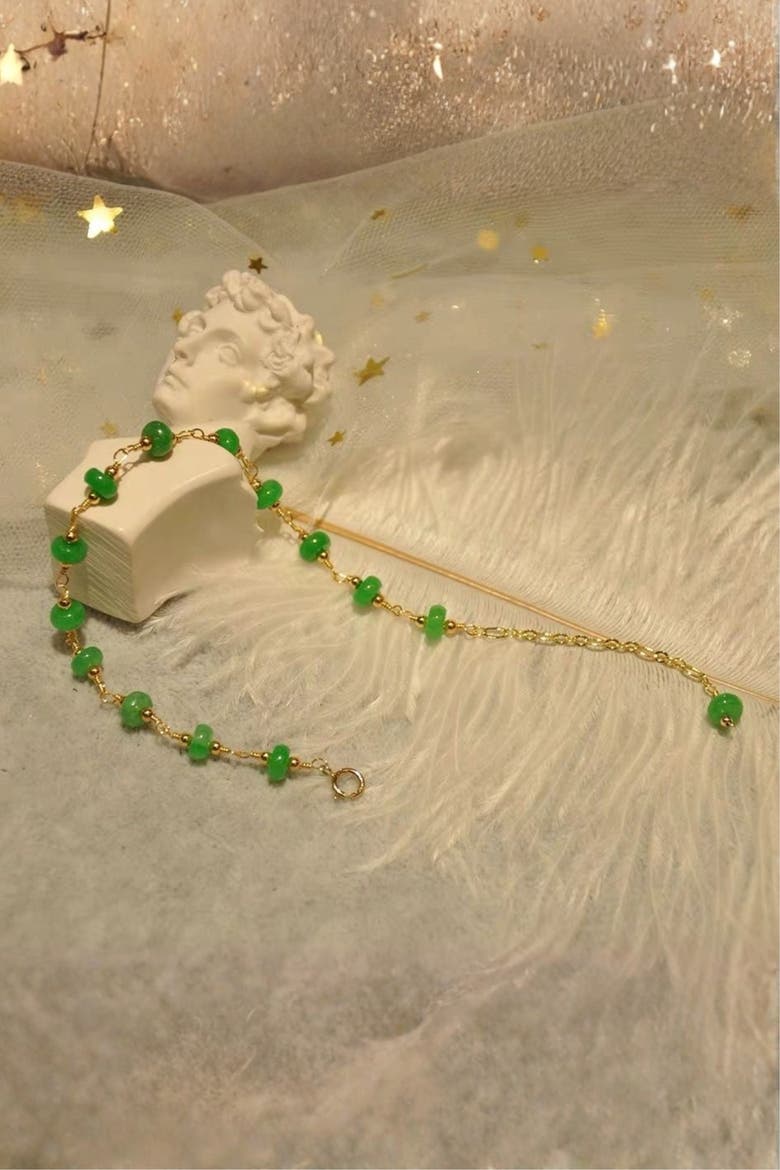 Jillian Jade Beaded Bracelet, Alternate, color, Green