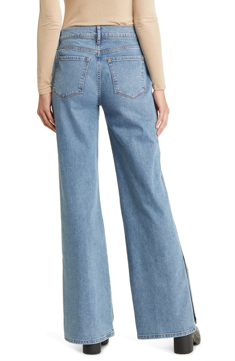 FRAME Le Slim Palazzo Seamed High Waist Wide Leg Jeans, Alternate, color, 