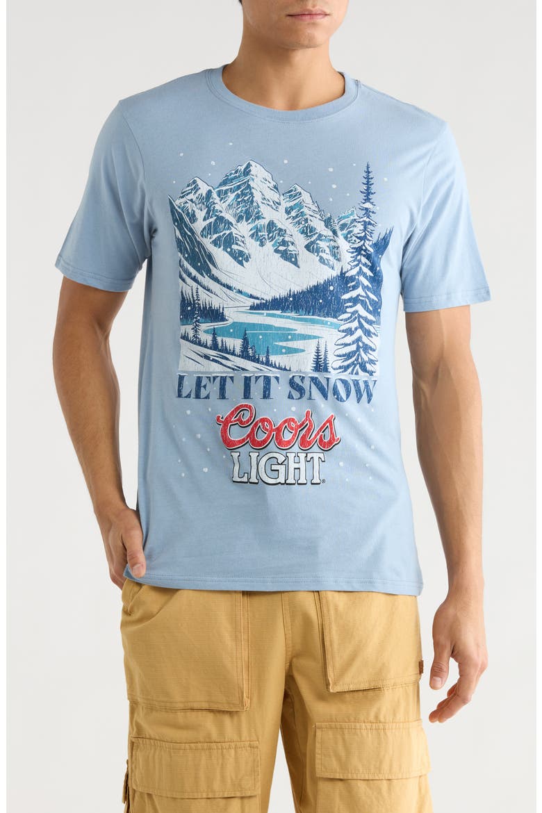 Coors® Let It Snow Graphic T-Shirt, Main, color, LIGHT BLUE