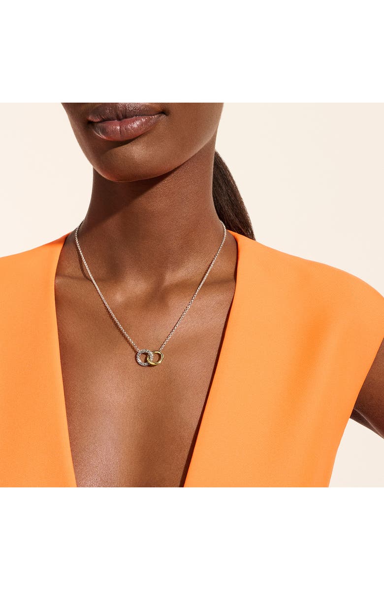 John Hardy Essential Linked Necklace, Alternate, color, Silver/Gold