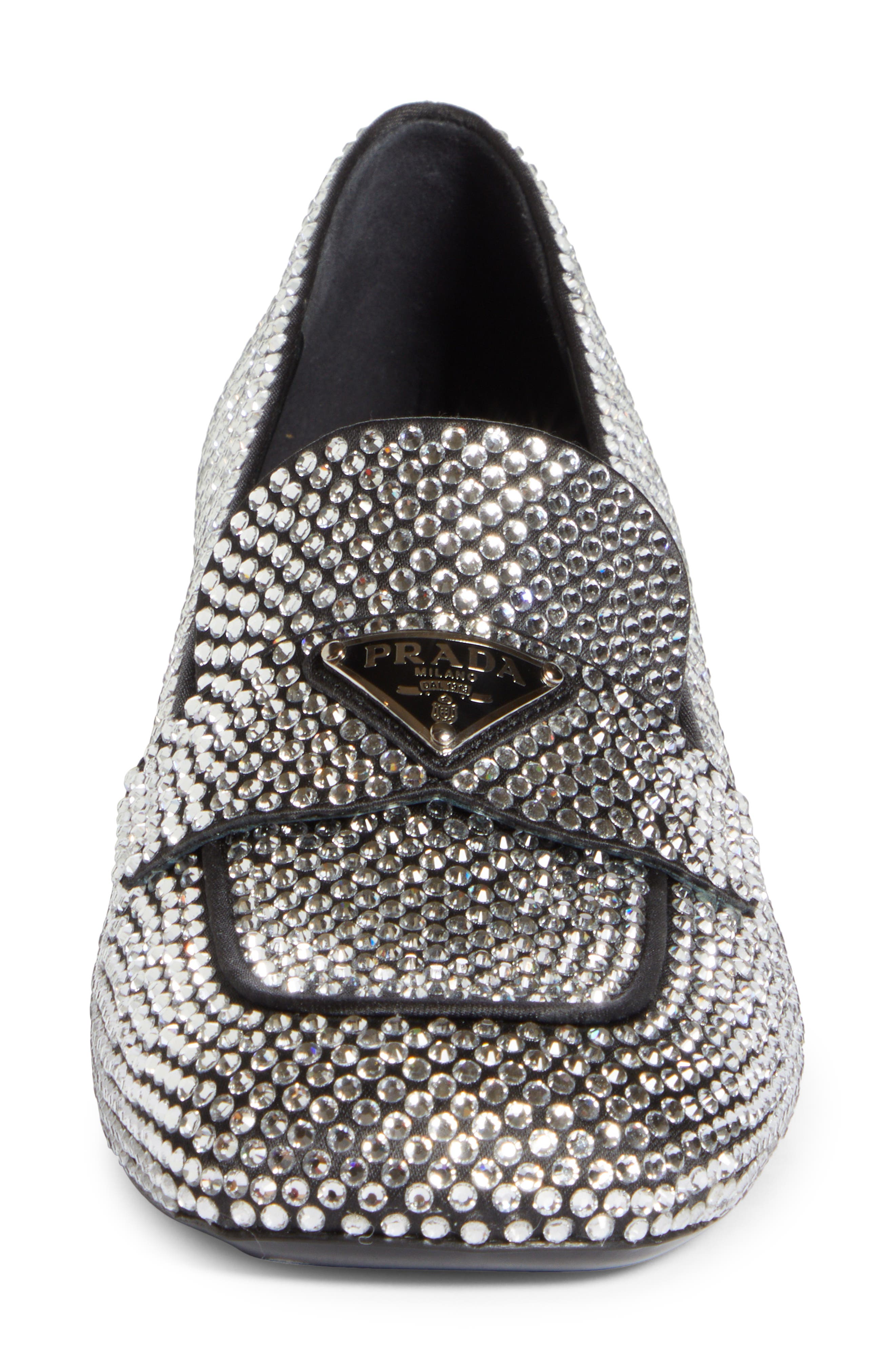 Prada Crystal Loafer, Alternate, color, 