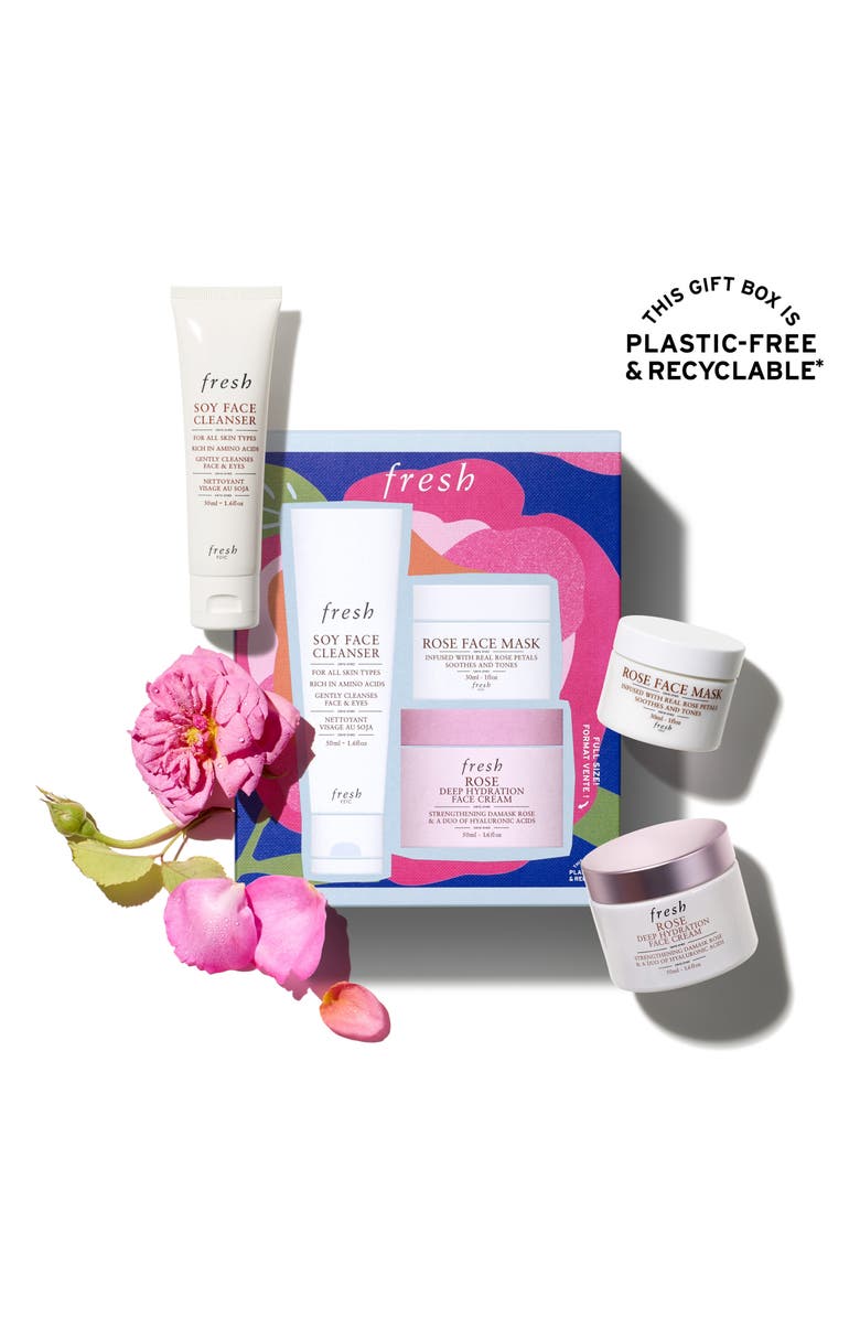 Fresh<sup>®</sup> Full Size Rose & Hyaluronic Acid Deep Hydration Face Moisturizer Set USD $86 Value/CAD $113 Value, Alternate, color, 