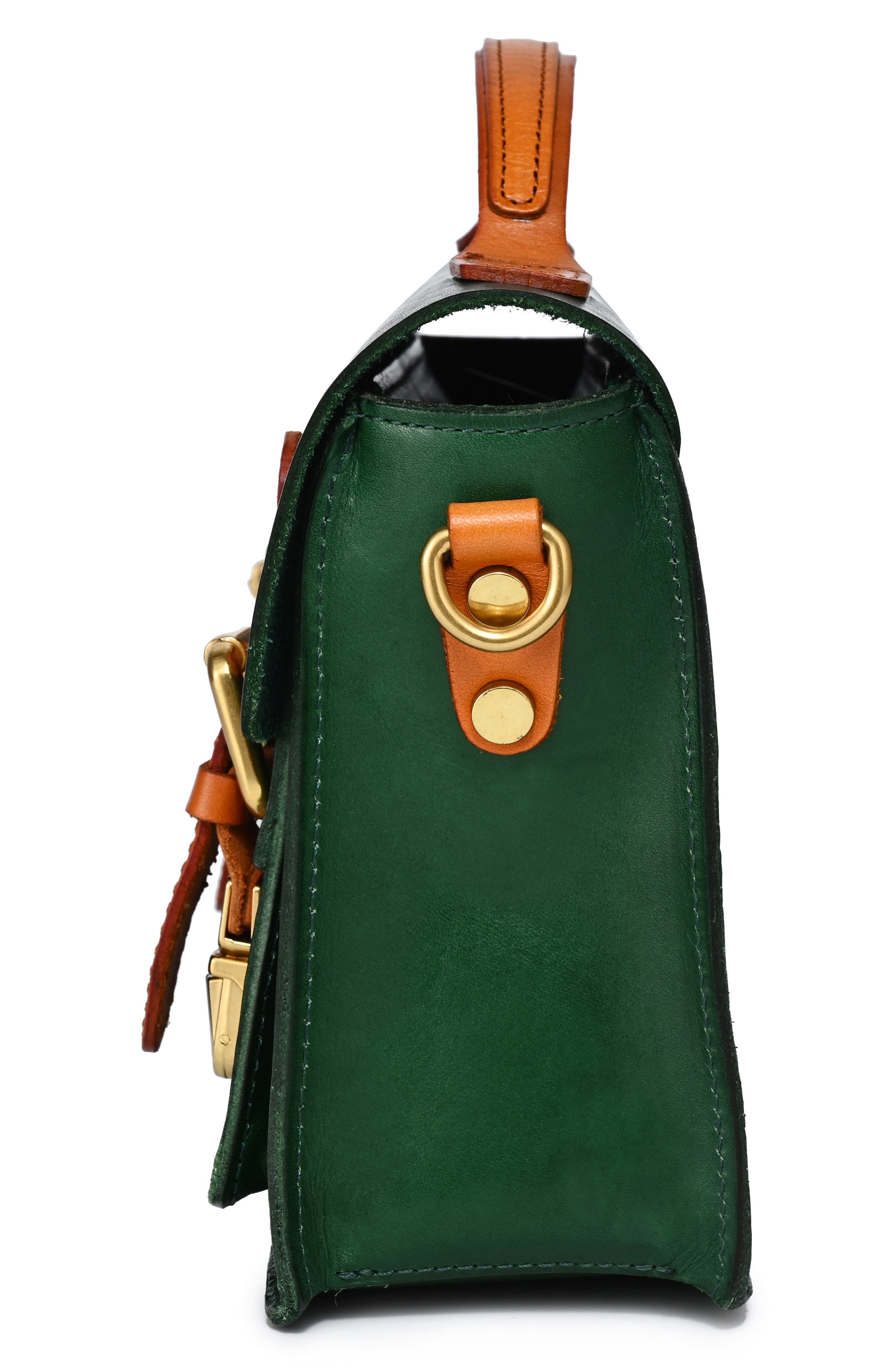 Aster Mini Leather Satchel, Alternate, color, GREEN