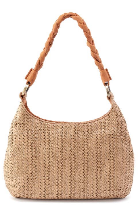 Madison Woven Straw Shoulder Bag