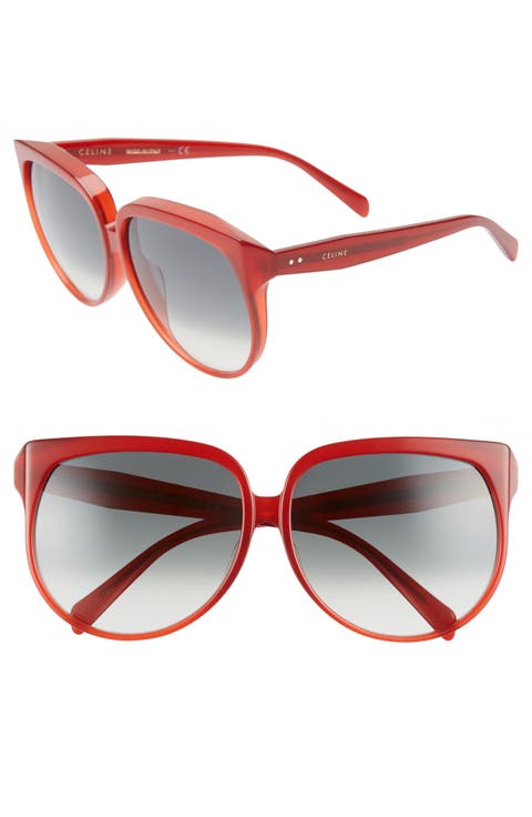 63mm Oversize Cat Eye Sunglasses