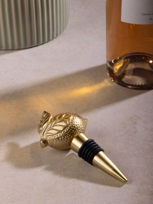 Gauri Kohli Bergen Wine Bottle Stopper In Gold