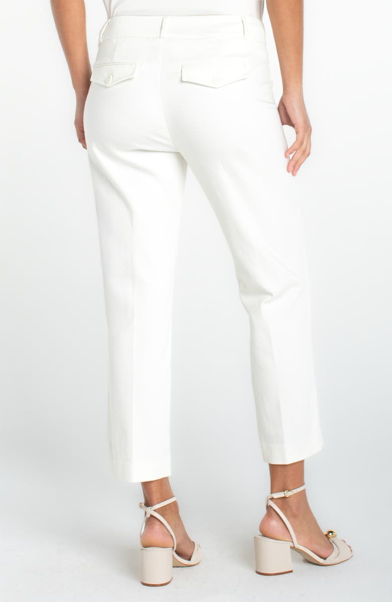 Liverpool Los Angeles Welt Pocket Crop Straight Leg Pants, Alternate, color, Whipped Cream