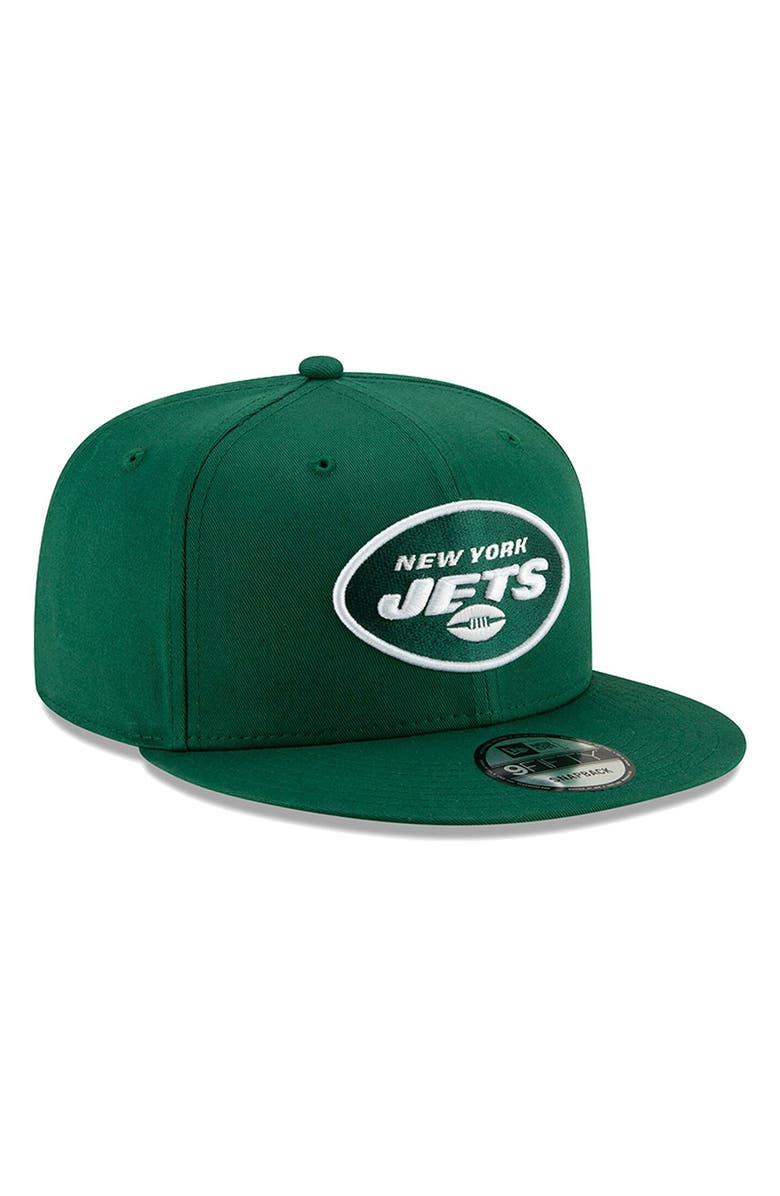 New Era New York Jets New Era NFL Basic 9FIFTY Adjustable Snapback Hat - Green, Alternate, color,