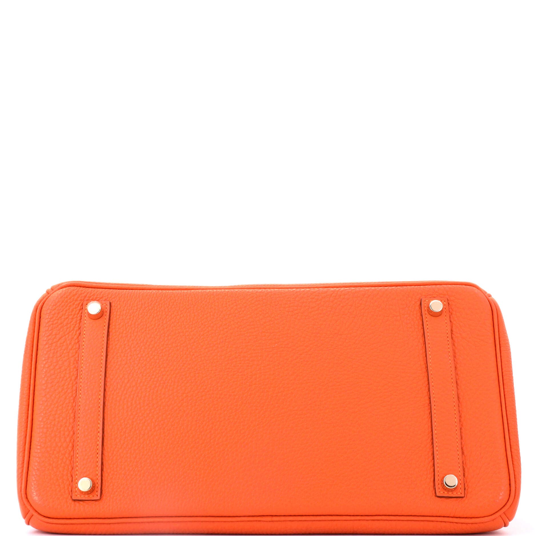 Pre-Owned Hermes Birkin Handbag Orange Togo with Gold Hardware 35, Alternate, color, Feu