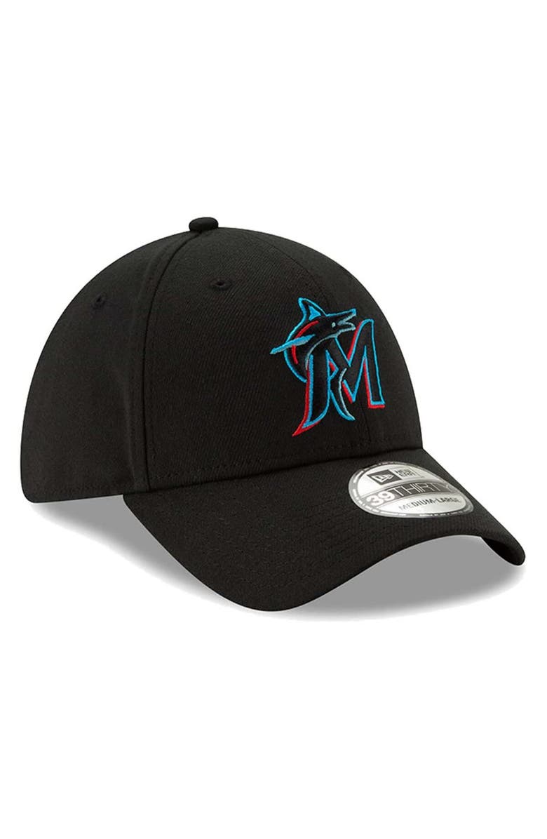 New Era Men's New Era Black Miami Marlins 2019 Team Classic 39THIRTY Flex Hat, Alternate, color, Black