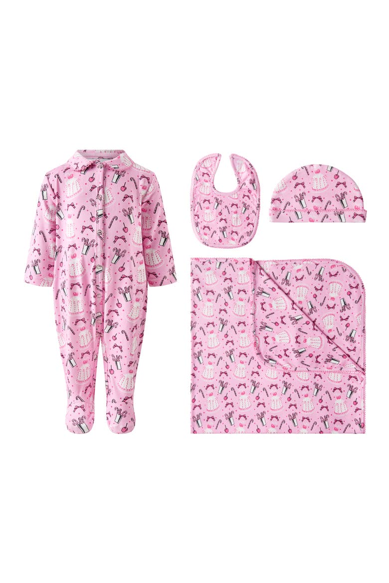 Eloise Candy Babygro Gift Set, Main, color, Pink