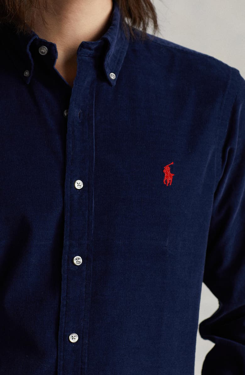 Polo Ralph Lauren Corduroy Button-Down Shirt, Alternate, color, 