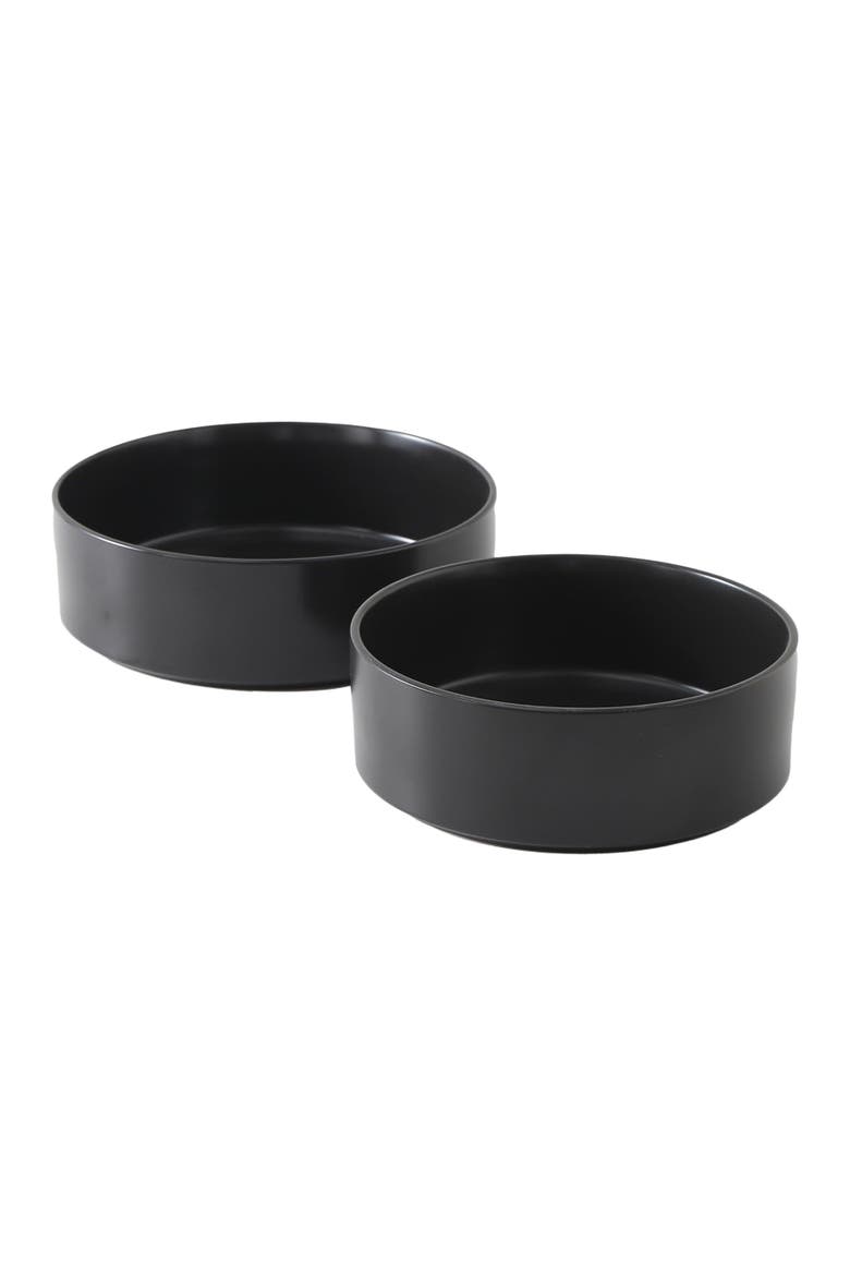 Celina Stoneware 2-Piece Serving Bowl Set, Main, color, Black