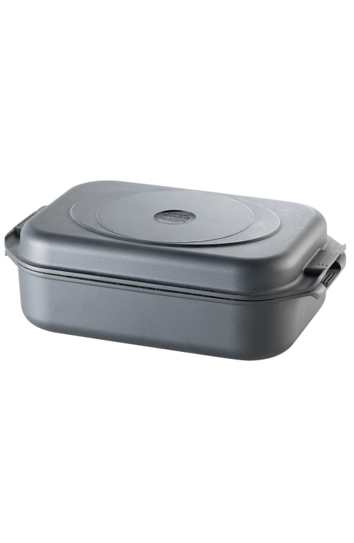 Cuisine::pro ® Granite Roaster With Grill 6.5 Qt. In Black