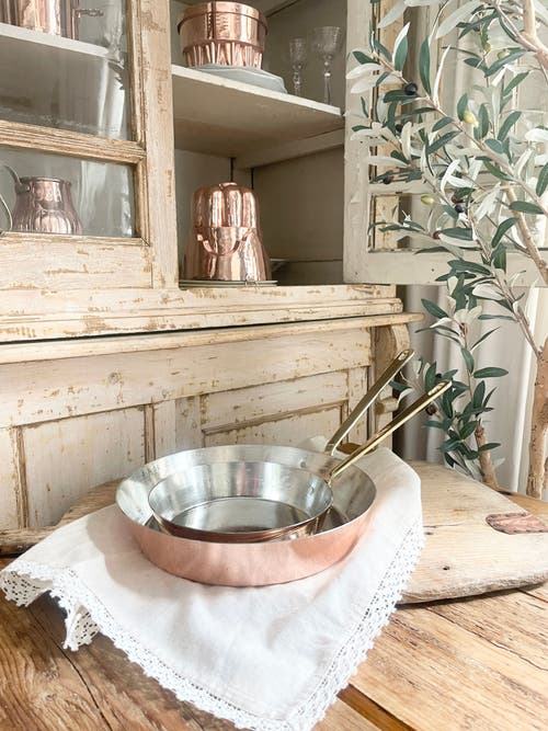 Coppermill Kitchen Vintage Inspired Copper Fry Pan In Copper