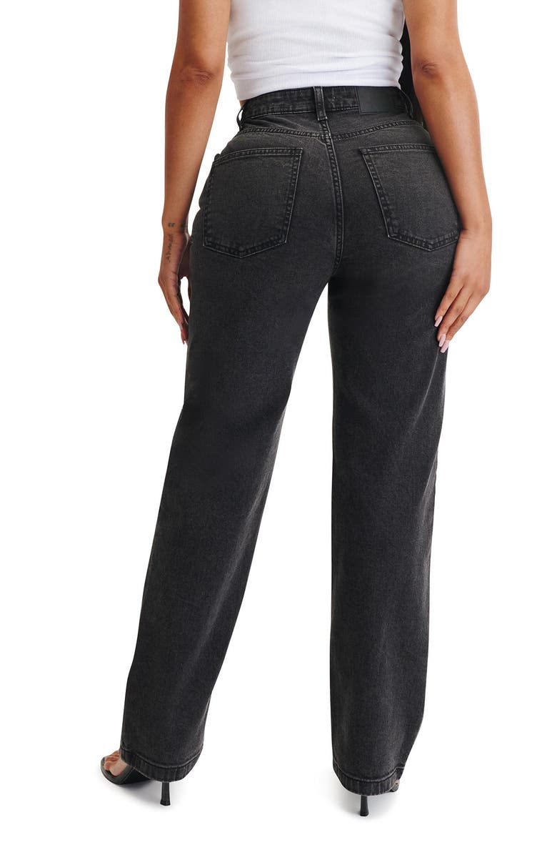 Cotton On Women's Curvy Stretch Straight Jean, Alternate, color, Slate Black