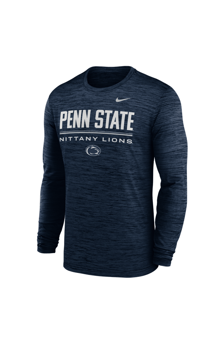 Nike Men's Nike Navy Penn State Nittany Lions Sideline Velocity Dri-FIT Long Sleeve T-Shirt, Alternate, color, Navy