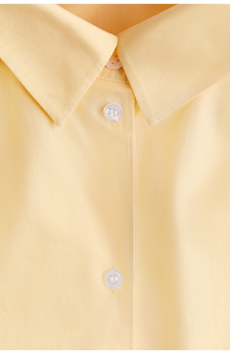 H&M Cotton Poplin Shirt, Alternate, color, Light Yellow