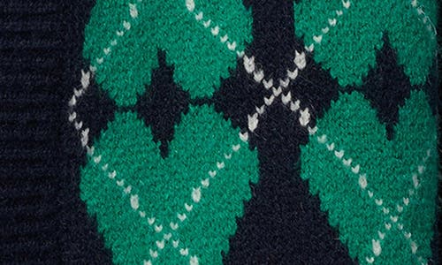 Saachi Argyle Heart Cardigan In Multi