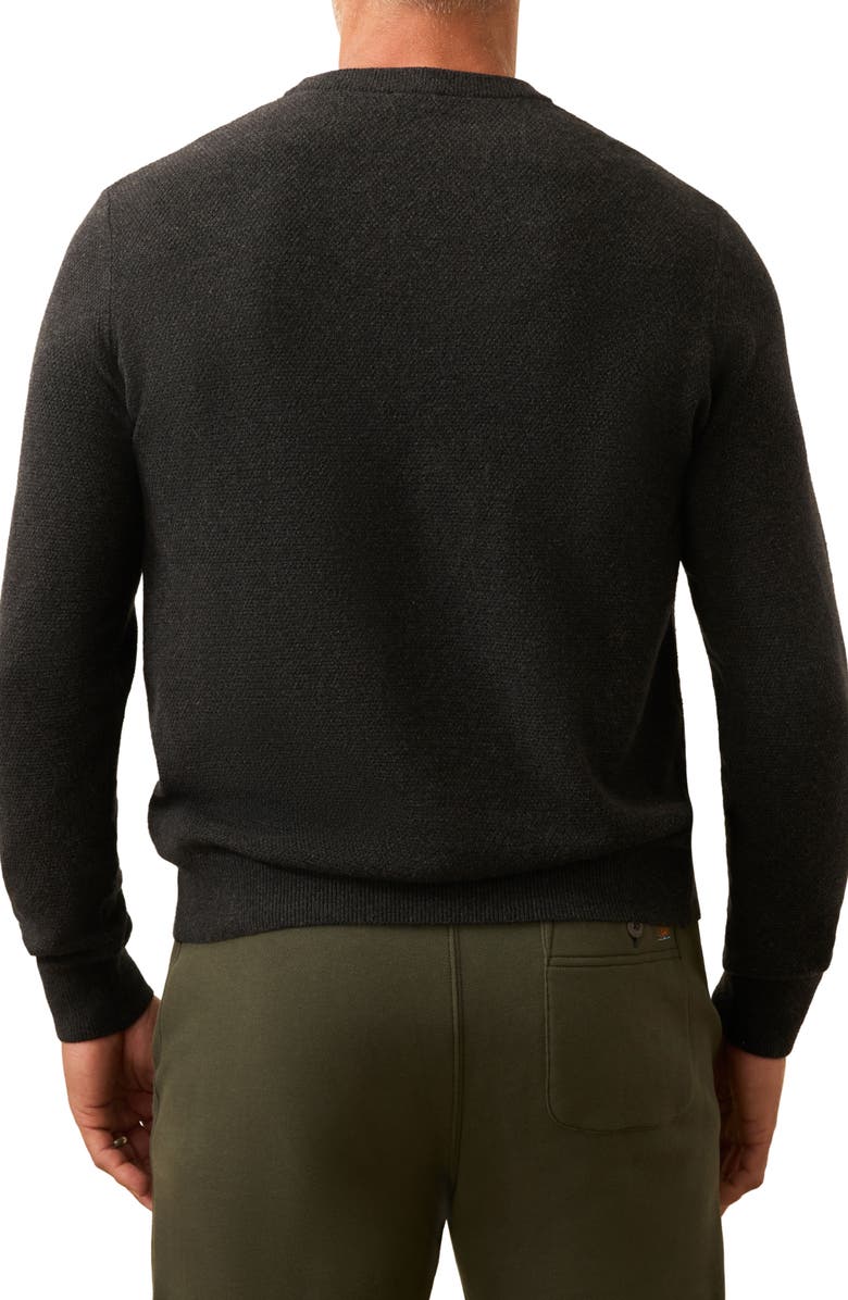 Faherty Jackson Organic Cotton Blend Sweater, Alternate, color, Wolf Black Heather