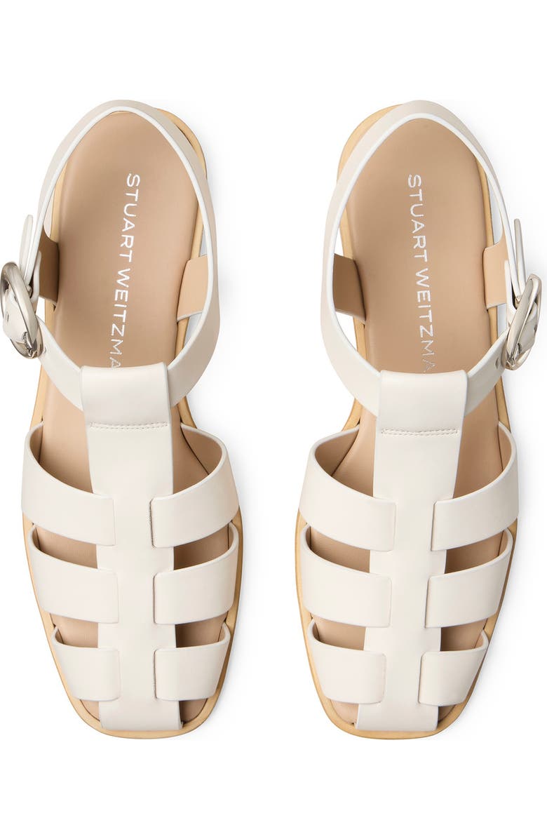 Stuart Weitzman Villa Fisherman Sandal, Alternate, color, Cream