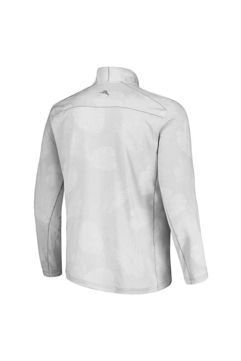 Men's Tommy Bahama Gray Boston Red Sox Delray Frond IslandZone Half-Zip Jacket, Alternate, color, Gray