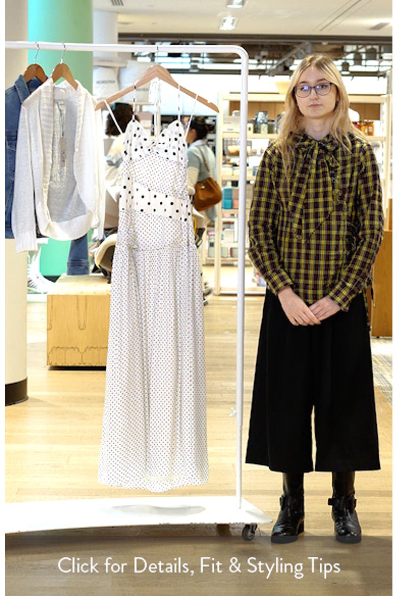 Marguerite Halter Dot Print Maxi Dress video