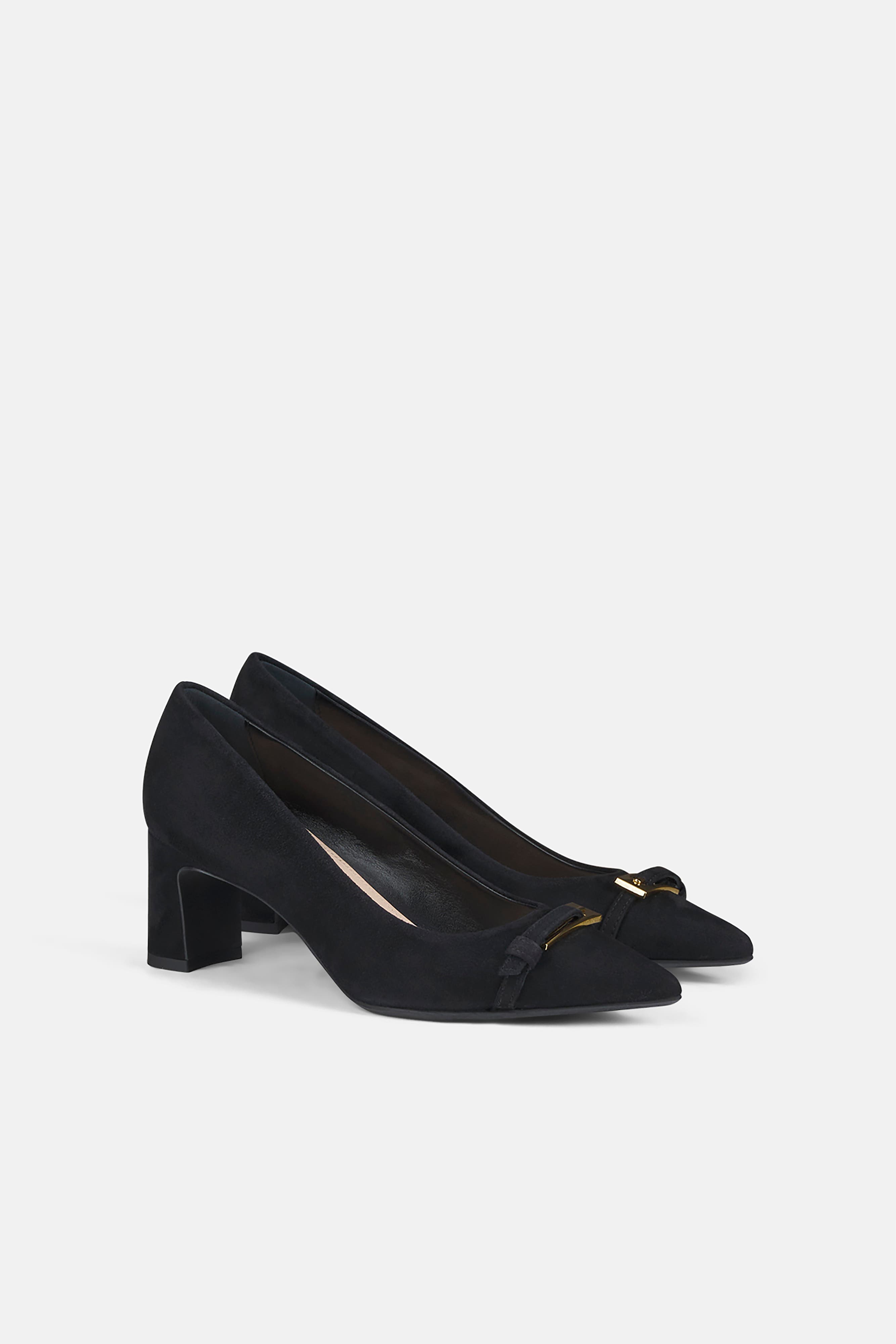 AGL Didi Cap Toe Pump Velour, Alternate, color, Velour Black
