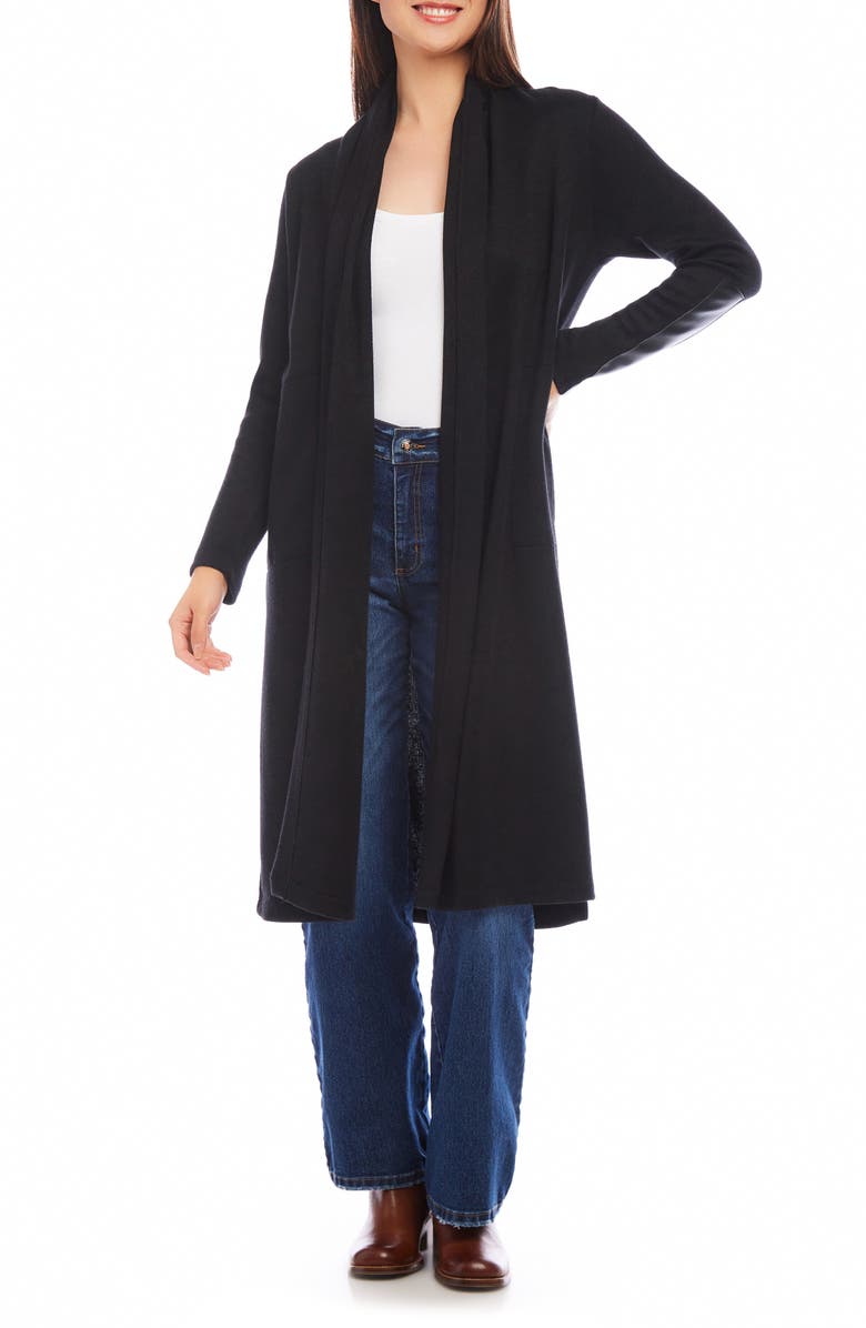 Karen Kane Faux Leather Patch Duster, Main, color, 