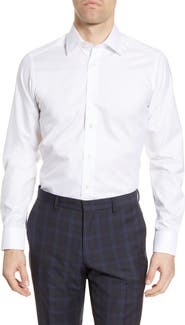 David Donahue Slim Fit Superfine Twill Dress Shirt