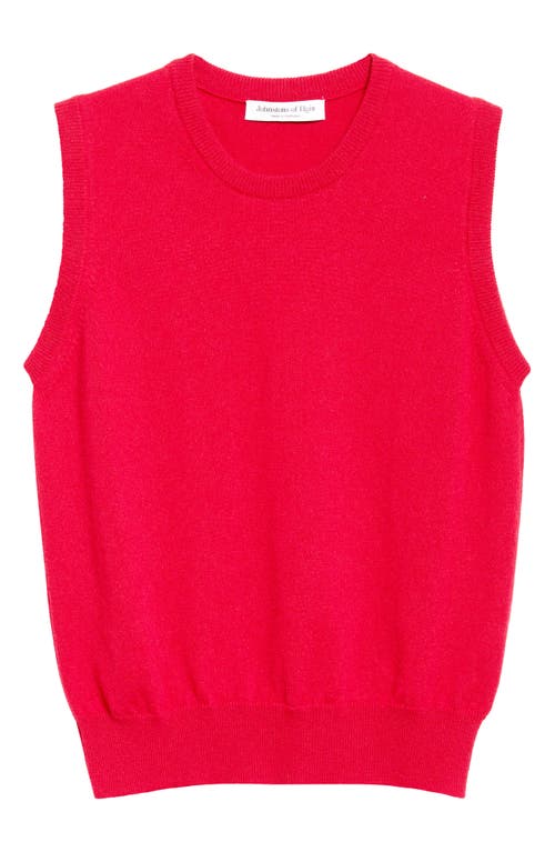 Johnstons Of Elgin Iris Cashmere Sweater Vest In Red