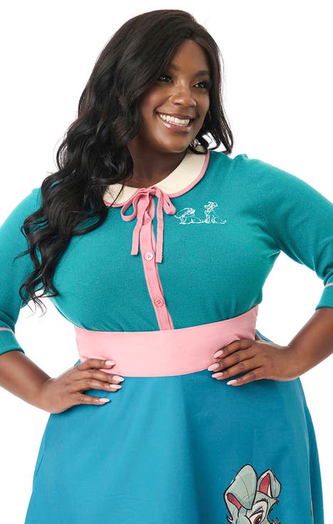 Plus Size Embroidered Cardigan