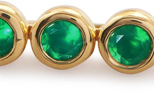 Monica Vinader Gold Gemstone Essential Tennis Bracelet Green Onyx In 18k Gold Vermeil