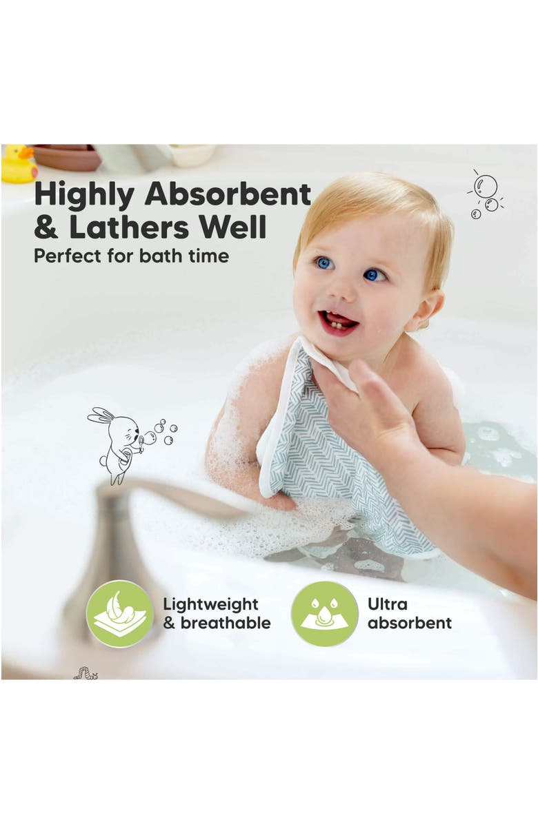 KeaBabies 6-Pack Cami Baby Washcloths, Alternate, color, Nordic