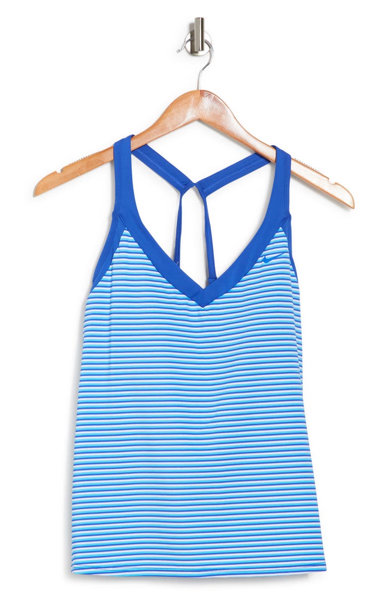 Nike Stripe V-Neck Tankini, Alternate, color, 