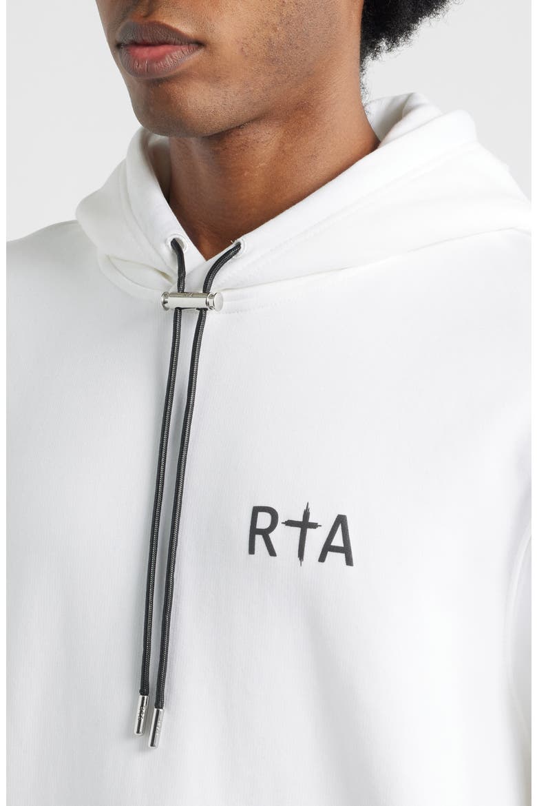 Dion Cross Logo Graphic Hoodie, Alternate, color, WHITE BLACK CROSS