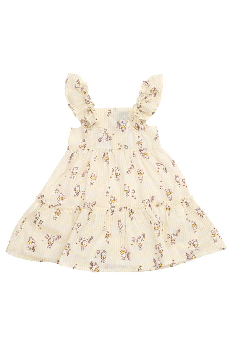 Winnie the Pooh Sleeveless Flare Dress, Main, color, Yellow Pooh Piglet