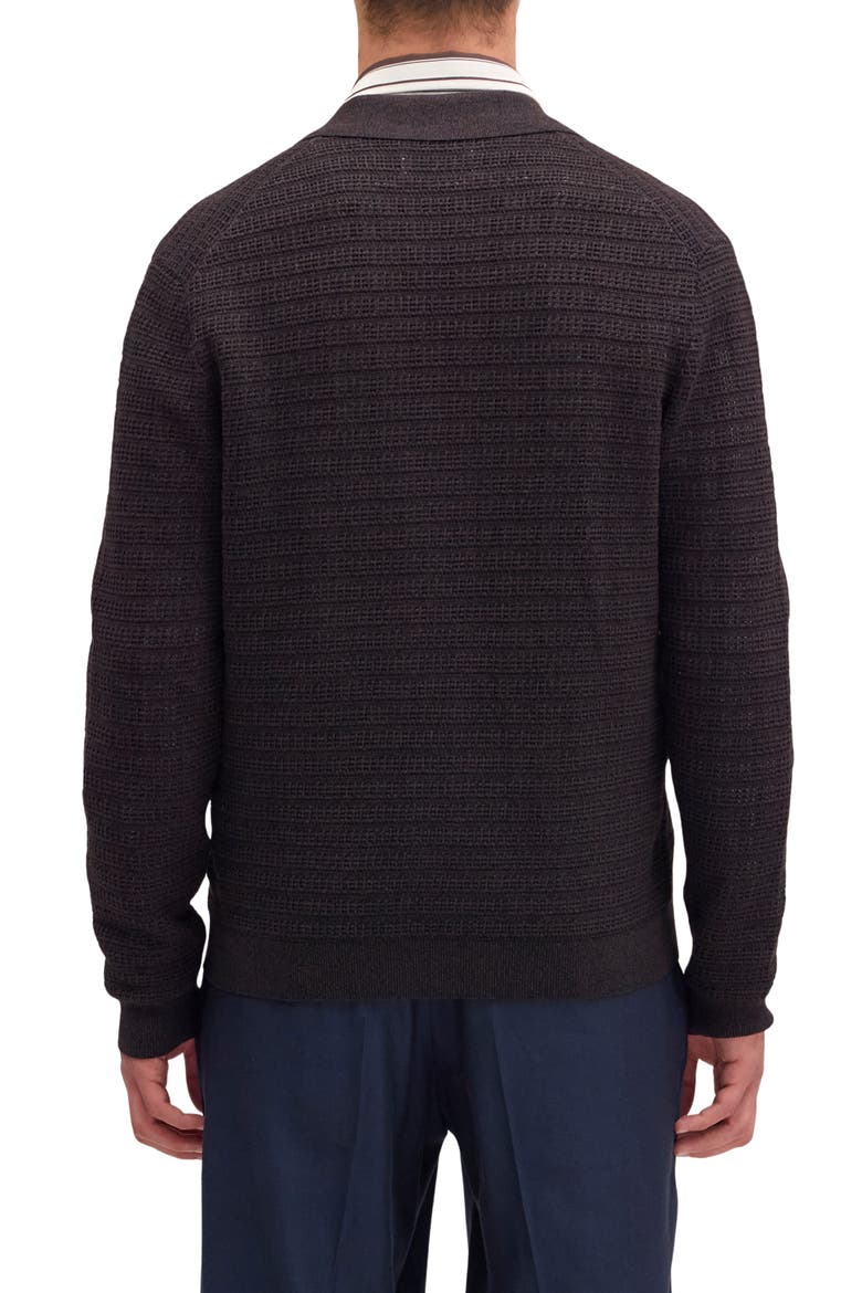 Gustav 60016 Zip Cardigan, Alternate, color, DEEP TRUFFLE