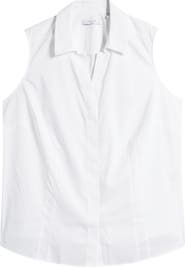 Foxcroft Taylor Non-Iron Sleeveless Button-Up Shirt