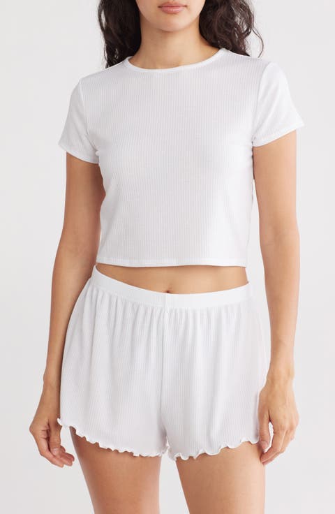 Ribbed Shortie Pajamas