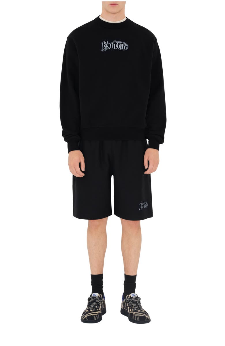 Burberry Logo Cotton Shorts, Main, color, 