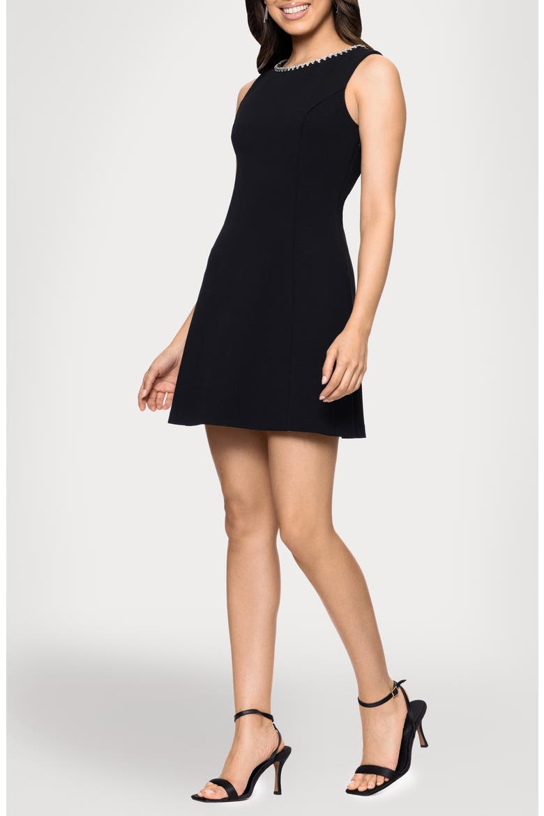 Rhinestone Heart Minidress, Alternate, color, BLACK