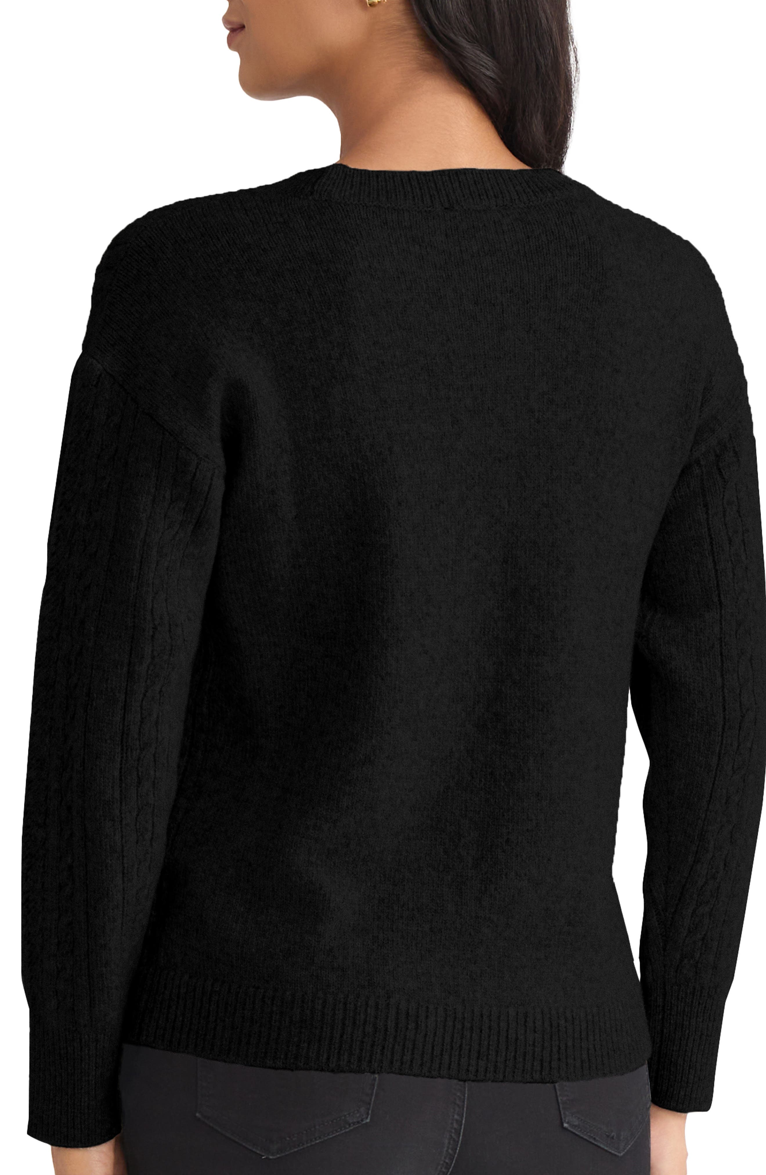Mixed Stitch Cotton Blend Sweater - image 2