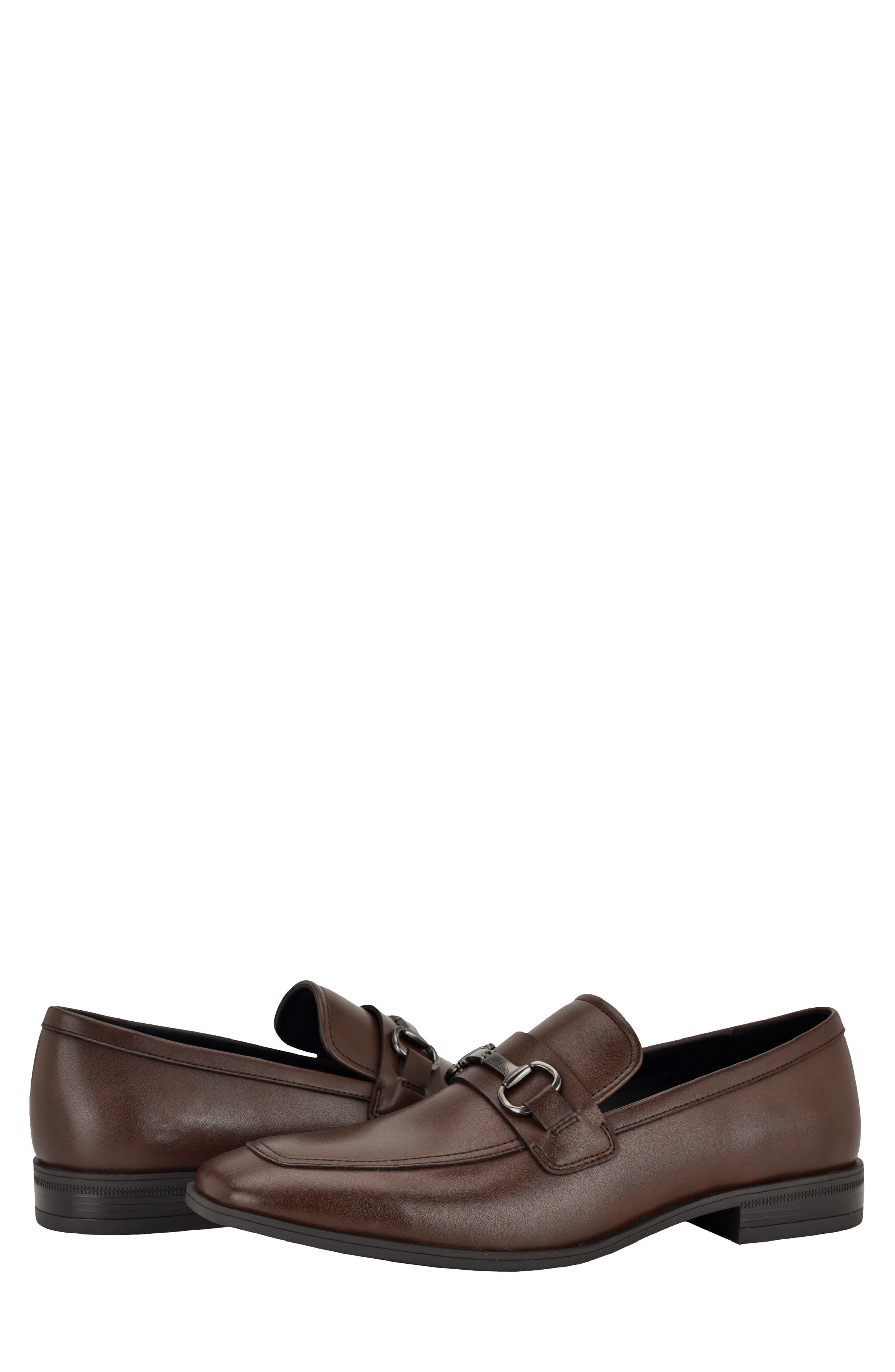 Manik Buckle Saffiano Loafer, Alternate, color, BROWN03