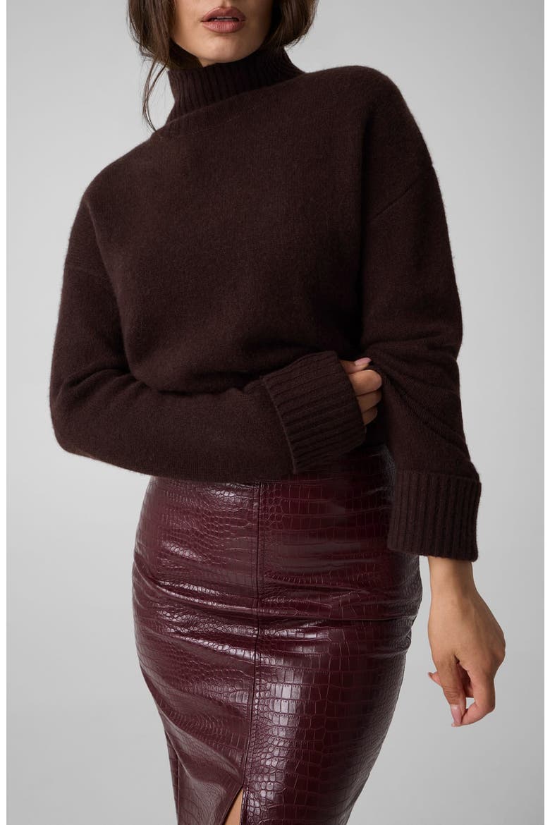 Cashmere Blend Turtleneck Sweater, Main, color, DARK RED