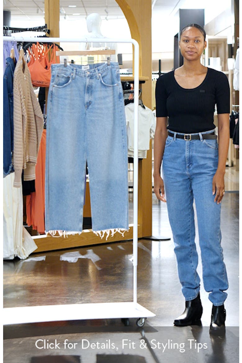 Low Curve Frayed Jeans video