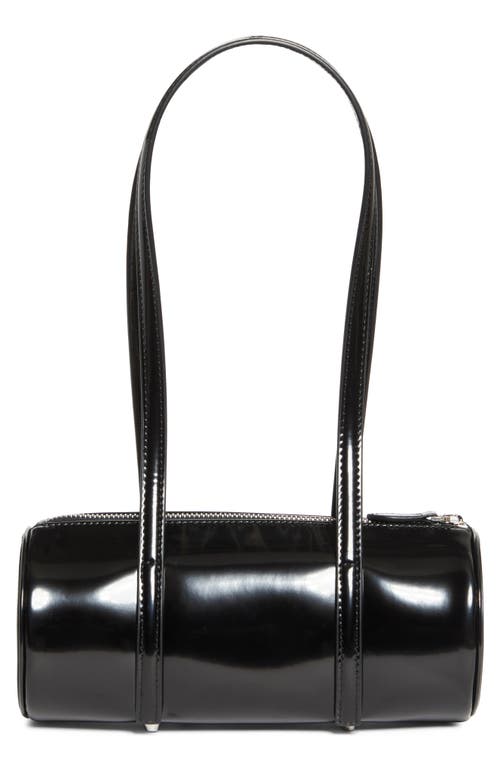 Sandy Liang Pencil Case Leather Handbag In Black