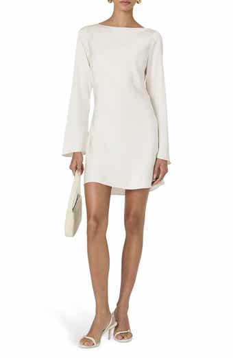 French Connection Ennis Long Sleeve Satin Minidress